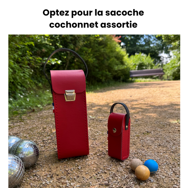 Sacoche de pétanque rouge