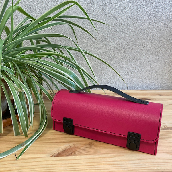 Sacoche de pétanque horizontale framboise