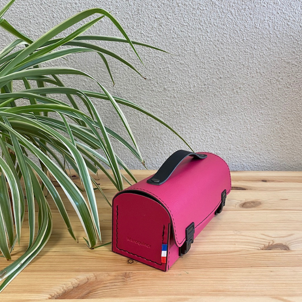 Sacoche de pétanque horizontale framboise