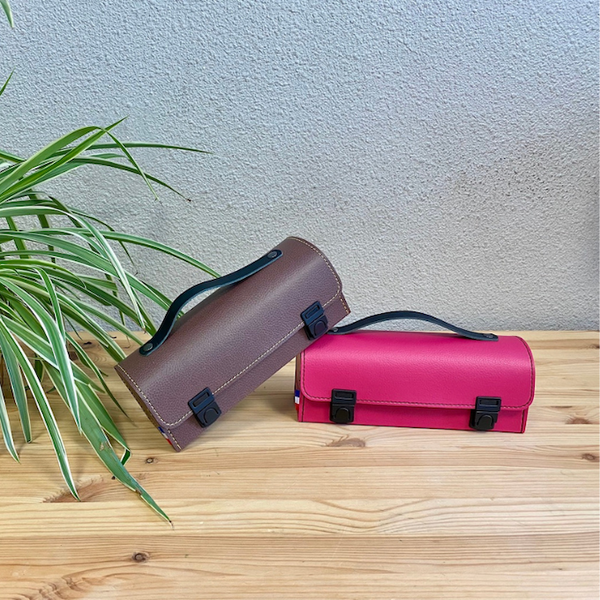 Sacoche de pétanque horizontale framboise