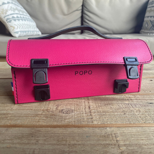 Sacoche de pétanque horizontale framboise