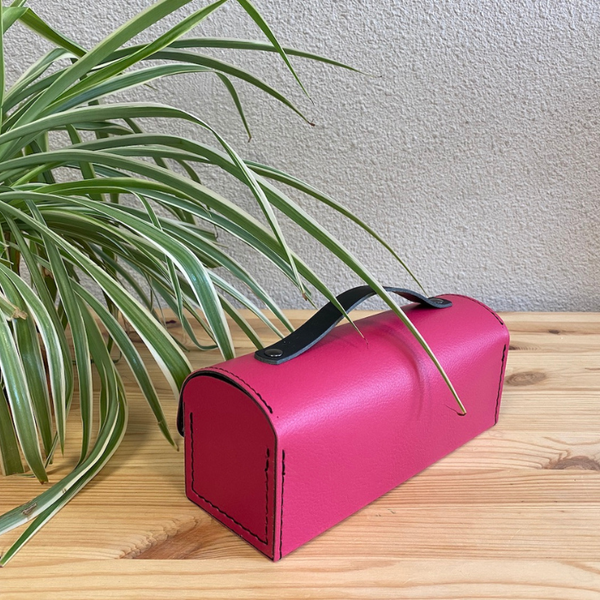 Sacoche de pétanque horizontale framboise