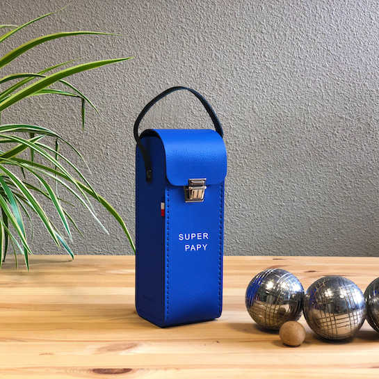 housse triplette pétanque bleue